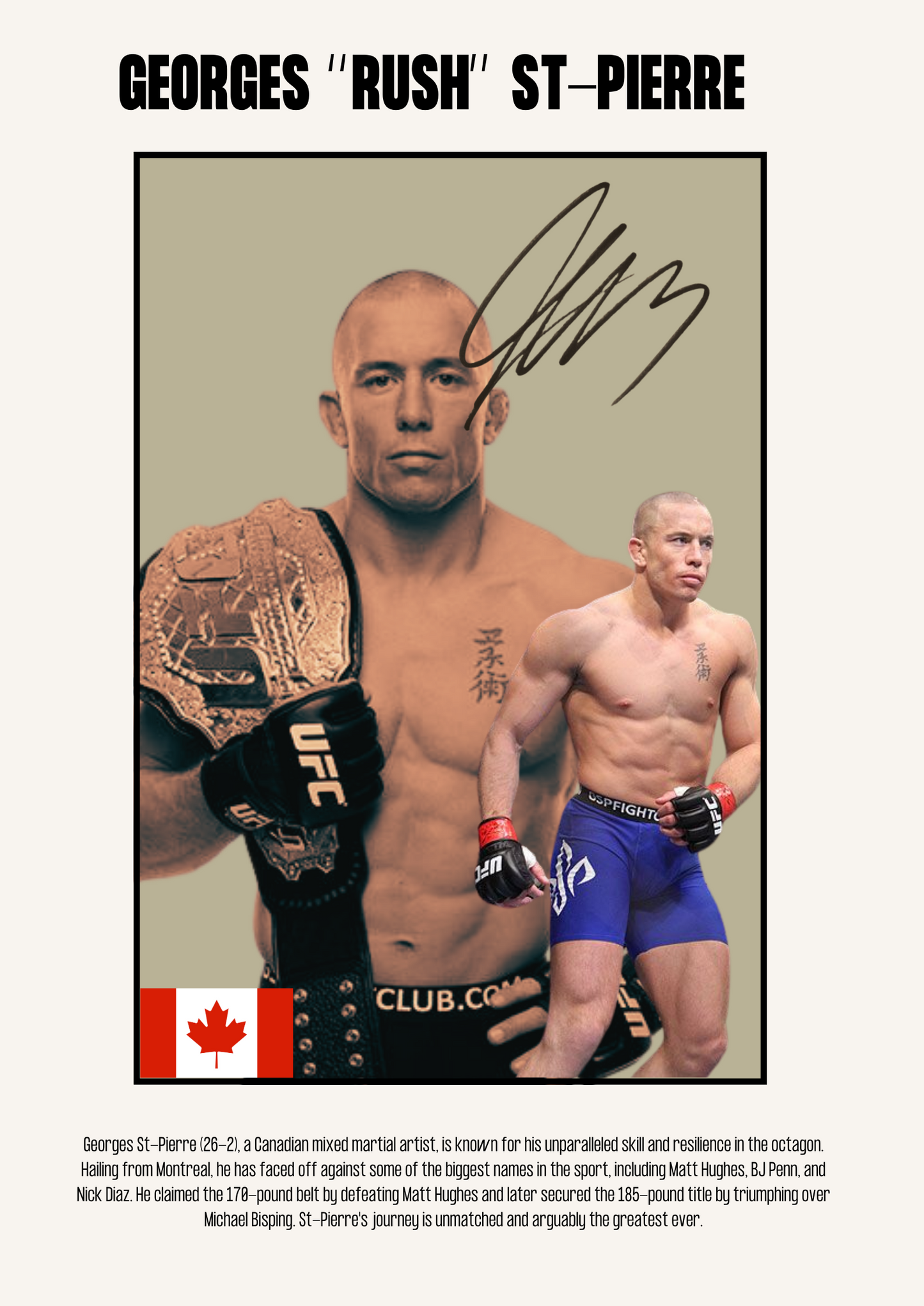 GEORGES ST-PIERRE - GOATS Collection